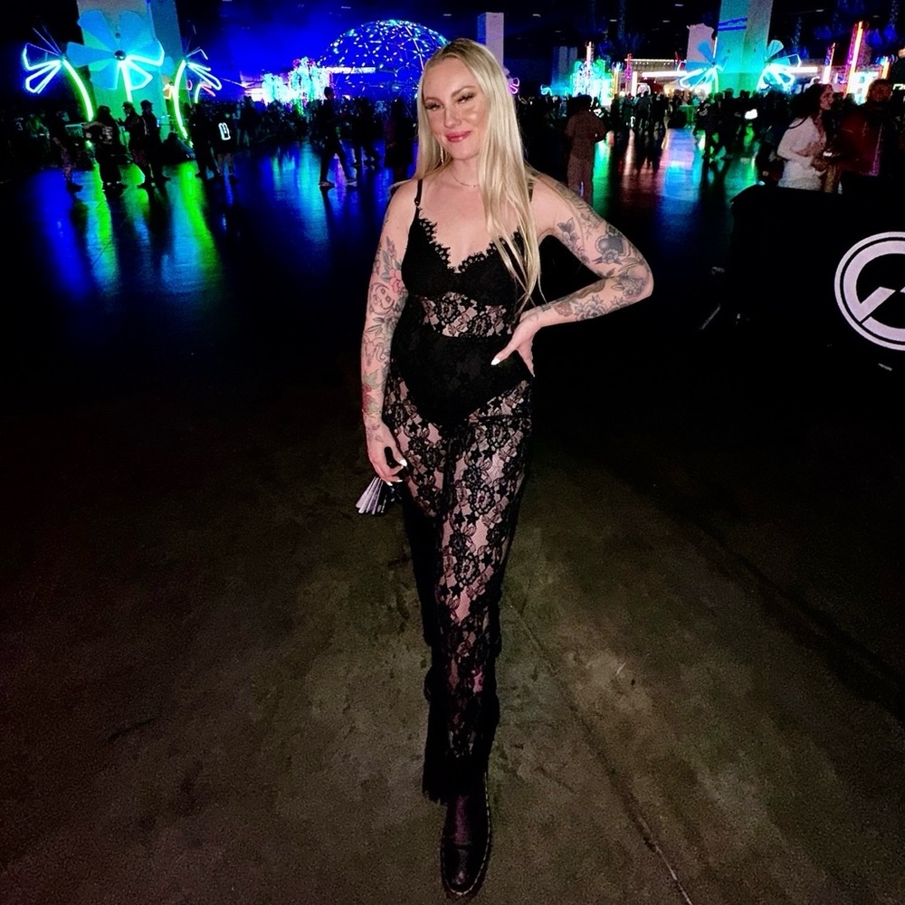 SHEIN Black Lace Jumpsuit